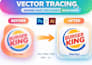 vectorize image and recreate logo into a high quality